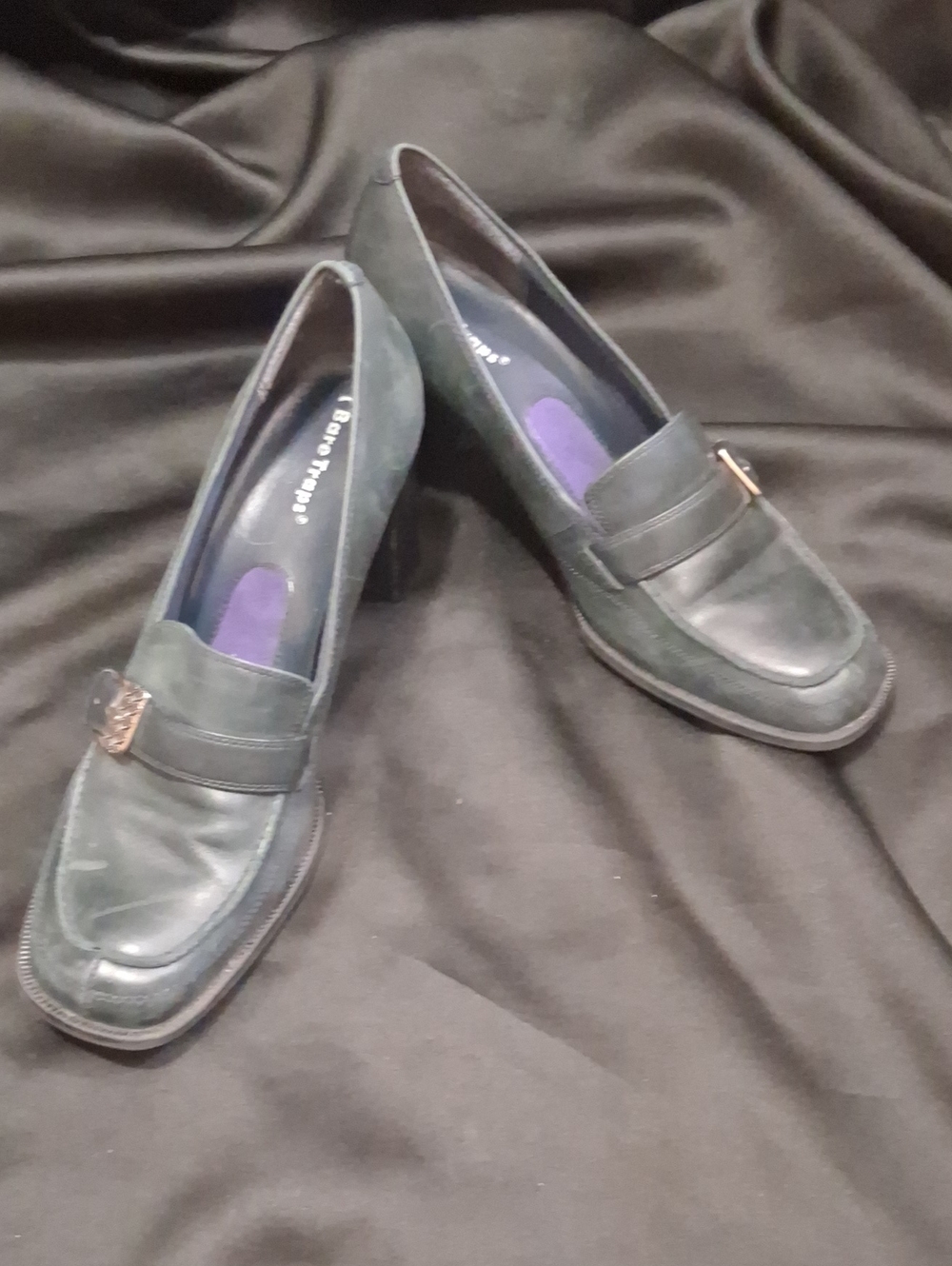 BareTraps Leather Loafers Heels
